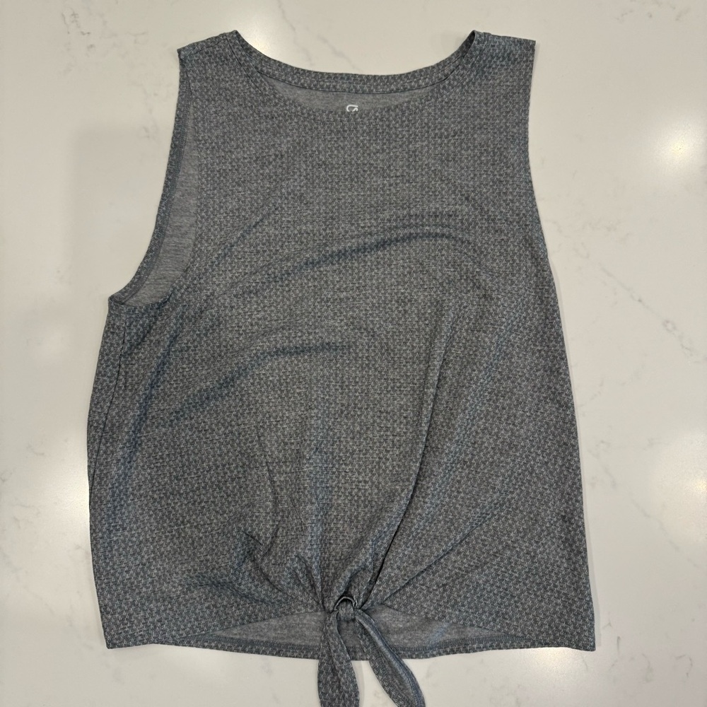 GapFit Breathe Sleeveless Mesh Tank Top Grey XS